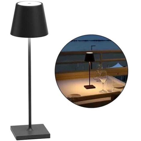 Lámpara de mesa USB, protección ocular, pequeña luz nocturna táctil para cafetería, restaurante, bar, carga inalámbrica, atenuación continua de 3 colores.
