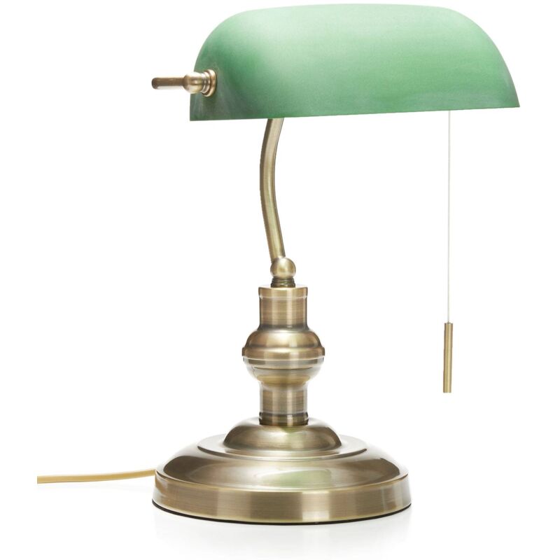 

Lámpara de mesa Milenka con pantalla verde