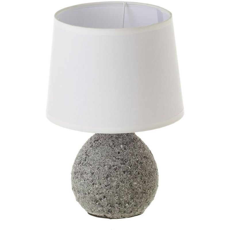 

Lolahome - Lámpara de mesita de noche contemporánea de cerámica gris de 28x19x19 cm