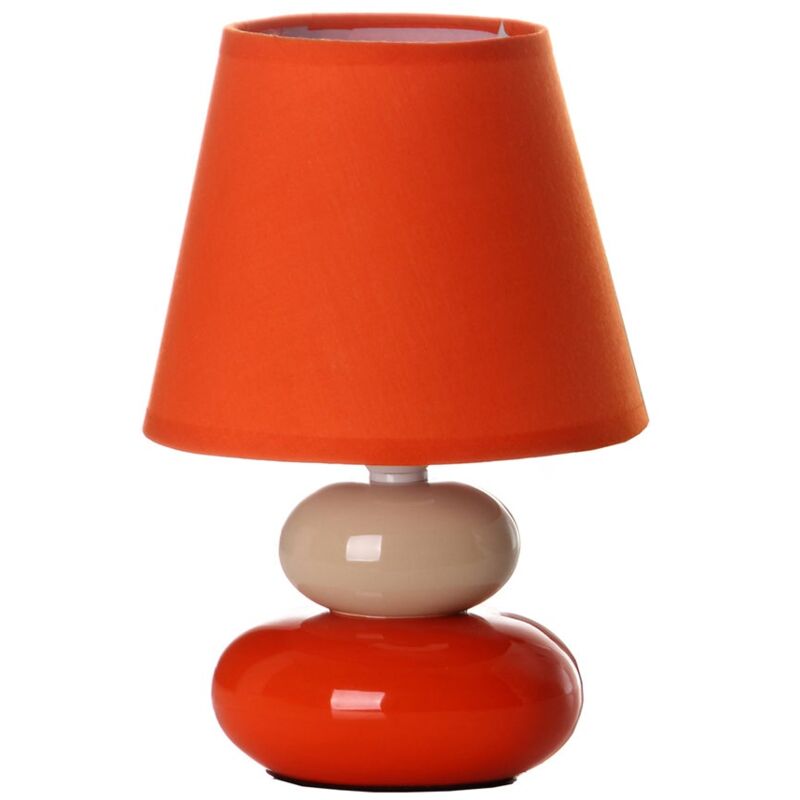 

Lolahome - Lámpara de mesita de noche de cerámica naranja de 15x22 cm