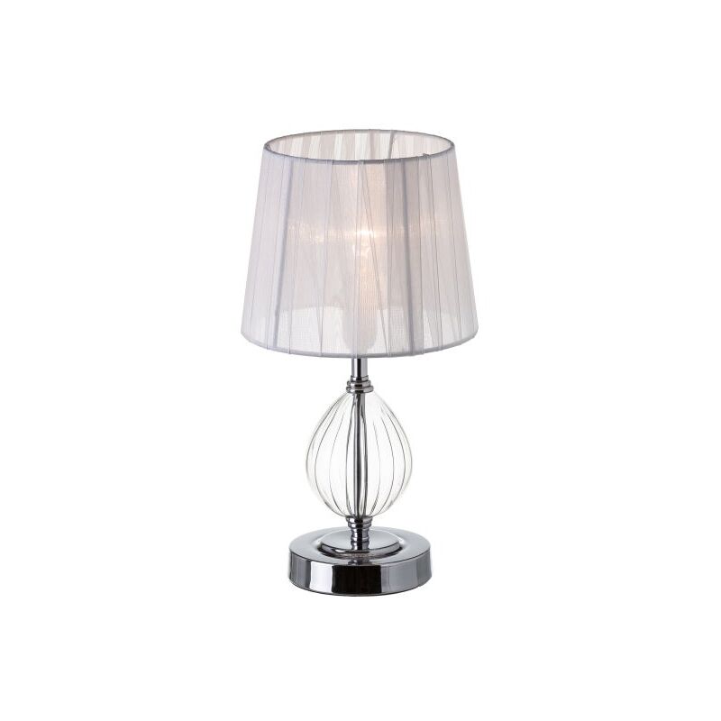 

Lolahome - Lámpara de mesita de noche de metal blanca de 33x17x17 cm