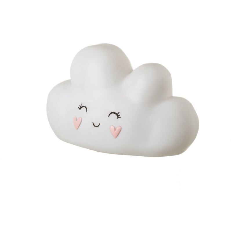 

Lámpara de mesita de noche infantil moderna blanca con led de 12x11x21 cm