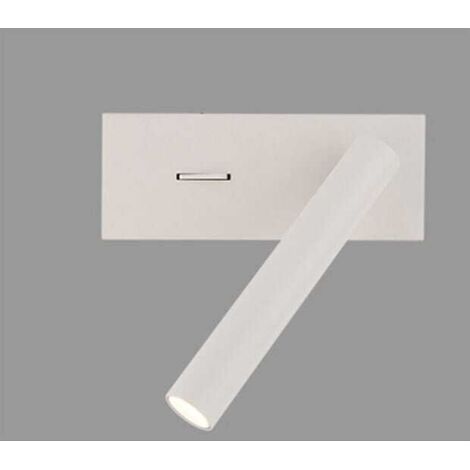 Lámpara de mesita de noche LED blanca, sencilla y moderna, lámpara de dormitorio creativa, lámpara de lectura técnica retráctil personalizada