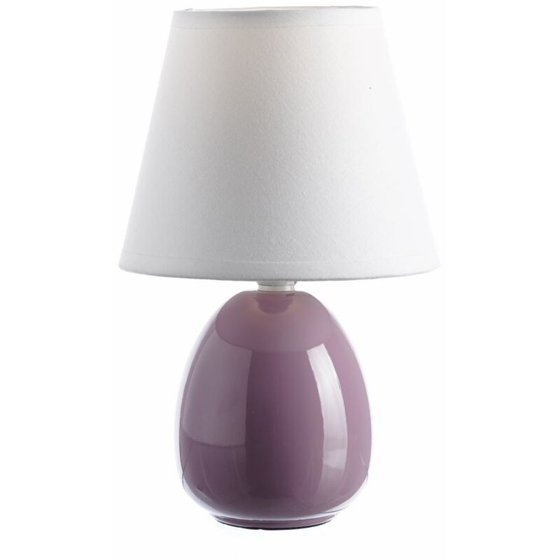 

Lolahome - Lámpara de mesita de noche moderna de cerámica lila de 15x24 cm
