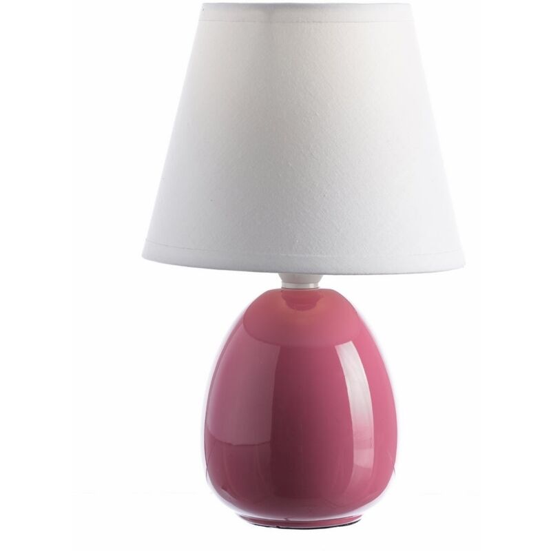 

Lolahome - Lámpara de mesita de noche moderna de cerámica rosa de 15x24 cm