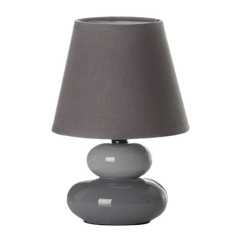 

Lolahome - Lámpara de mesita de noche nórdica de cerámica gris de 15x22 cm