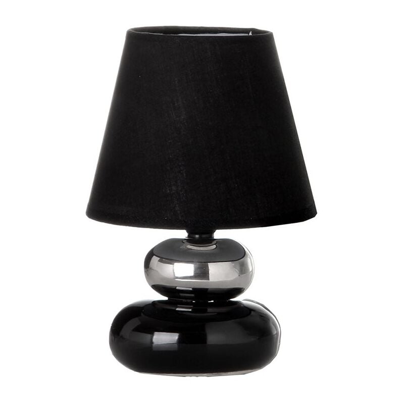 

Lolahome - Lámpara de mesita de noche oriental de cerámica negra de 15x22 cm