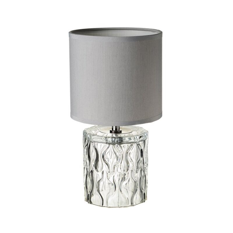 

Lámpara de mesita de noche tallada luxury cristal gris de 29x15x15 cm