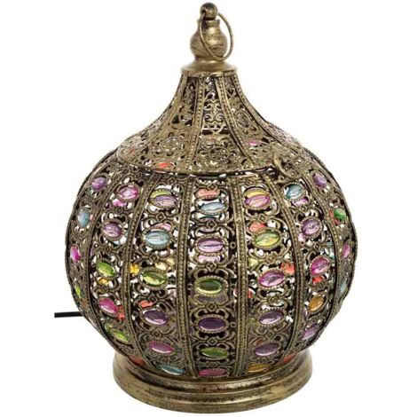 Lámpara de metal cristal acrilico de colores D27x33h cm