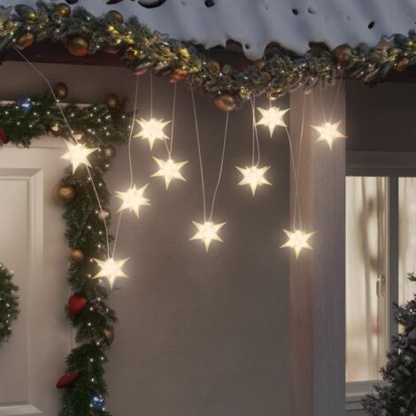 Lámpara de Navidad 10 LEDs blanco 10 cm vidaXL