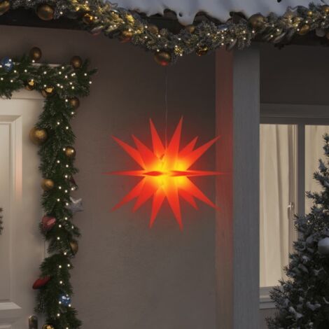 Lámpara de Navidad con LED plegable roja 57 cm vidaXL