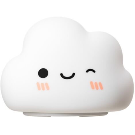 Lámpara de noche Baby Cloud, recargable, para niños, 7 colores, 3 niveles de brillo, lámpara de mesilla para la habitación del bebé, blanca.