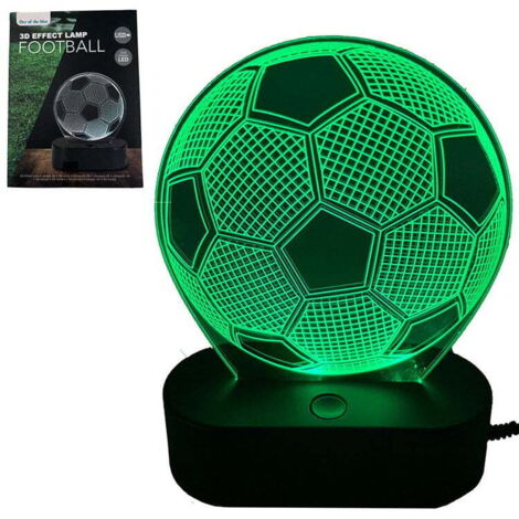 Lámpara de noche con los colores del fútbol, regalo para un niño futbolista para su escritorio de cumpleaños.
