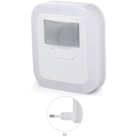 Lámpara de noche LED GD-8601 para montaje en pared con sensor de movimiento, brillo y duración de iluminación ajustables, ideal para salas de estar, dormitorios y escaleras (240 V CA).