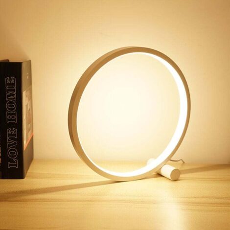 Lámpara de noche LED, lámpara de mesa con anillo táctil regulable, luz de noche para dormitorio, 3 colores regulables