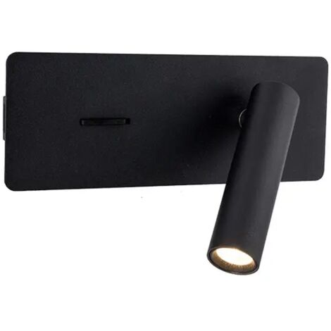 Lámpara de noche LED negra simple y moderna, lámpara de dormitorio creativa, lámpara de lectura de ingeniería retráctil personalizada