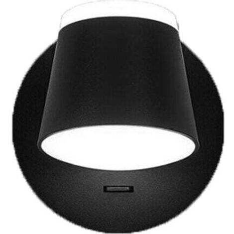 Lámpara de noche negra, aplique de pared para dormitorio, lámpara de pared LED para interiores, escaleras, aplique de pared, cabecero, interruptor para garajes, pasillos, hoteles, iluminación de pared