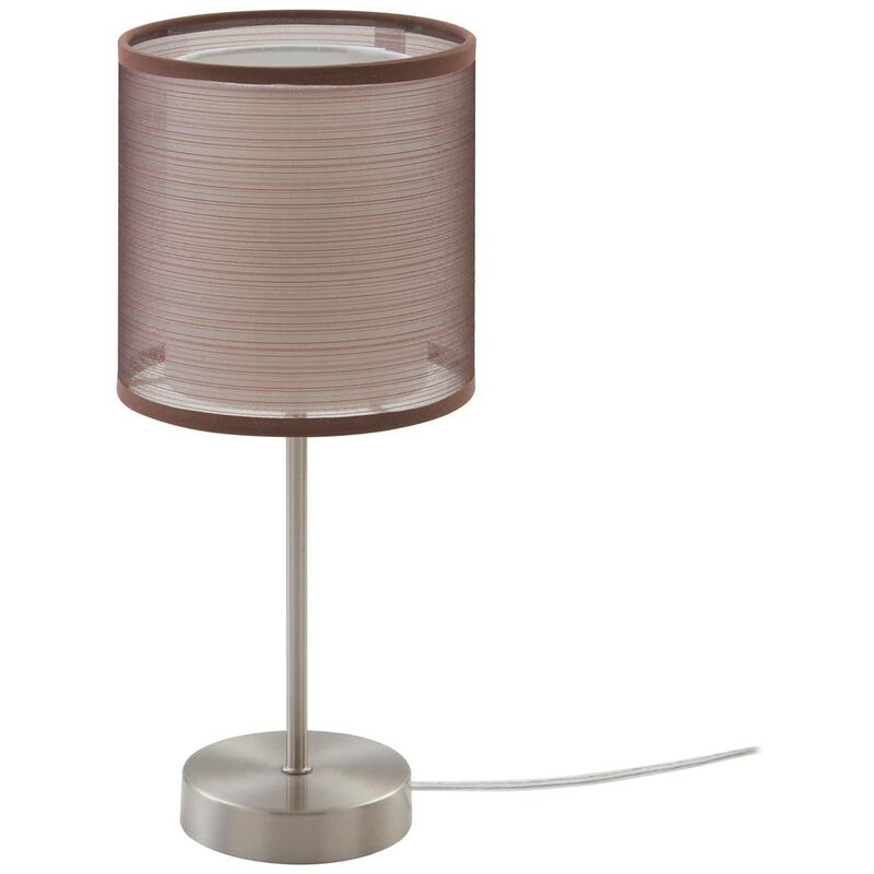 

Lindby - Lámpara de noche Nica con pantalla de tela marrón