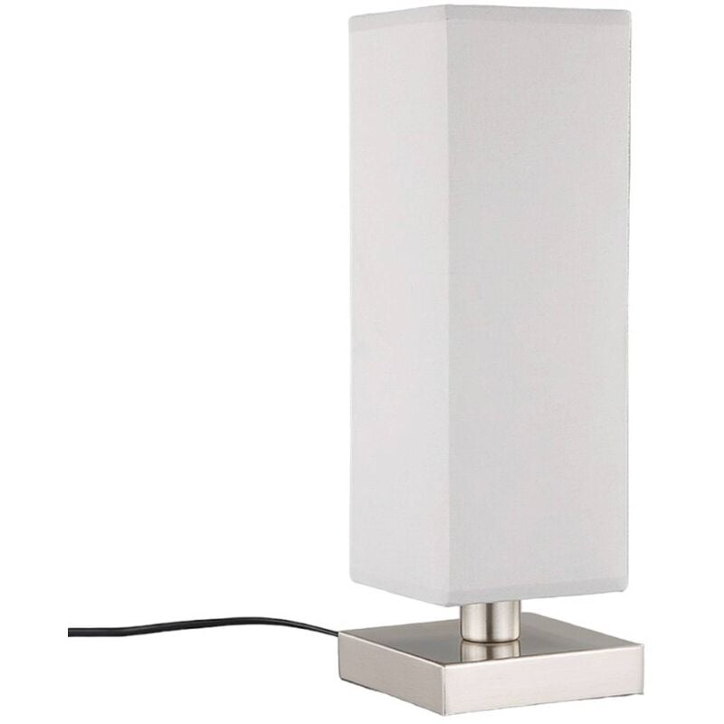 Lámpara de mesa 'Julina' en Gris Textura, Tela, Tejido, Seda - Lindby