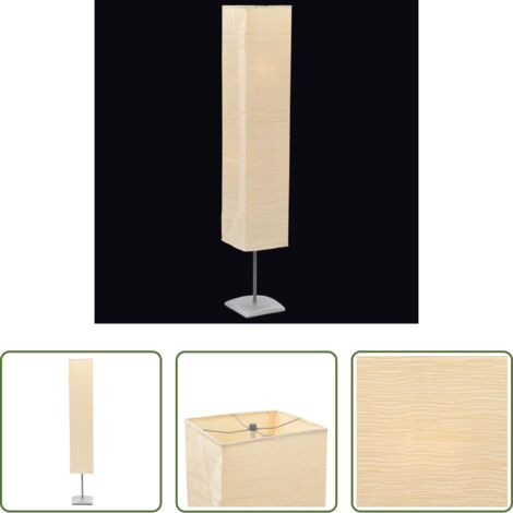 Lámpara de papel -  Lámpara de pie con soporte de acero 135 cm beige