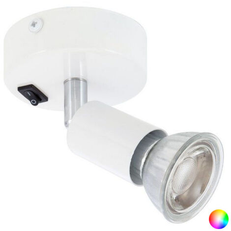 Lámpara de Pared Aluminio Orientable con Interruptor 1 Foco Oasis Plata Plateado