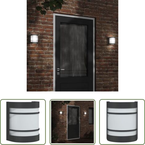 Lámpara de pared -  Aplique de exterior de acero inoxidable negro