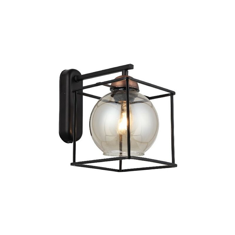 

Lampara de Pared Arne - Applique - Negro, Cobre en Metal, Vidrio, 25 x 25 x 23 cm, 1 x E27, 40 W