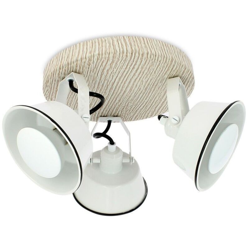 

Lámpara de techo RIDLEY de 3 cabezas blancas con bombilla LED blanca cálida GU10