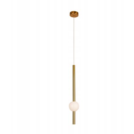 Lámpara de pared Bola lechosa dorada