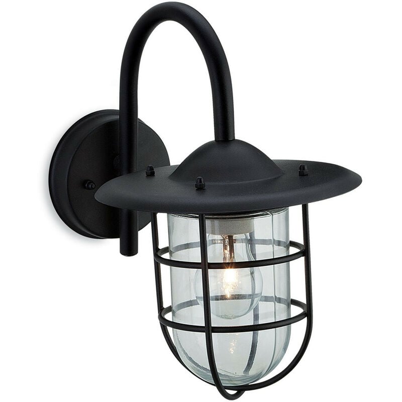 Firstlight Cage - 1 aplique de luz negro IP44, E27