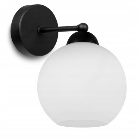 LÁMPARA DE PARED CLÁSICA ELEGANTE PANTALLA DE CRISTAL