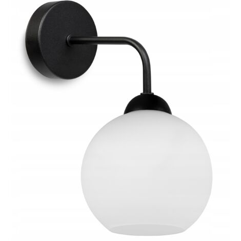 LÁMPARA DE PARED CLÁSICA ELEGANTE PANTALLA DE CRISTAL
