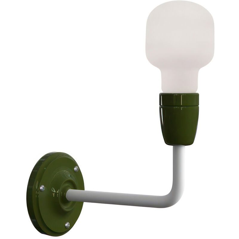 

Lámpara de pared Color de metal y porcelana | Con bombilla - Verde - Verde