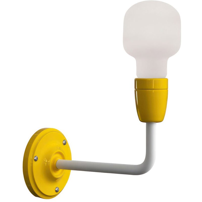 

Lámpara de pared Color de metal y porcelana | Con bombilla - Amarillo - Amarillo