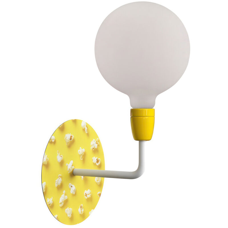 

Creative Cables - Lámpara de pared Colorful Pop de metal y porcelana con Rose-One | Pop-Corn - Sin bombilla - Pop-Corn