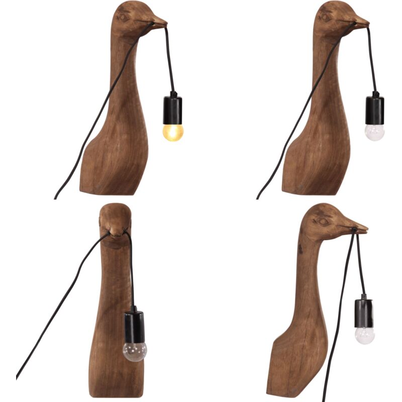 Lámpara de pared con forma de animal 25 W E27 12x12x42 cm - Lámpara de madera - Lámpara animal