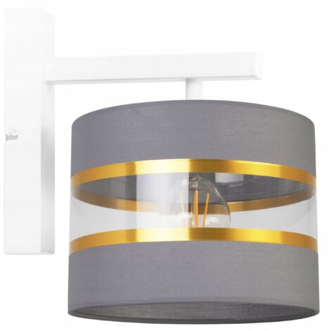 LÁMPARA DE PARED CUADRADA, ELEGANTE PANTALLA DORADA, 20 CM