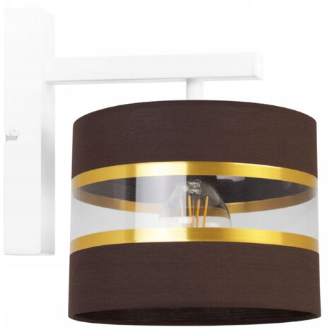 LÁMPARA DE PARED CUADRADA, ELEGANTE PANTALLA DORADA, 20 CM