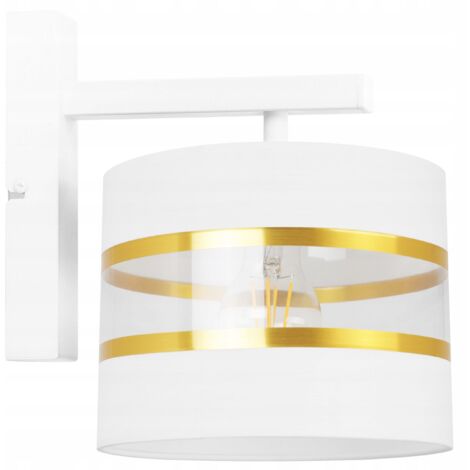 LÁMPARA DE PARED CUADRADA, ELEGANTE PANTALLA DORADA, 20 CM