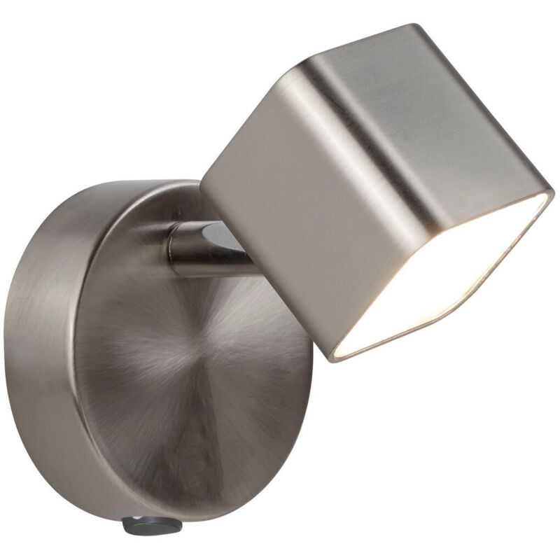 Searchlight Quad Lámpara de pared Spotlight de metal plateado satinado