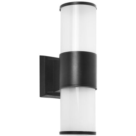 Lámpara de pared DALIA, lámpara de jardín, 2xE27, IP54, negra