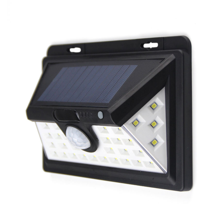 

Lampara de pared de 34 LED 6W Solar, sensor de movimiento PIR