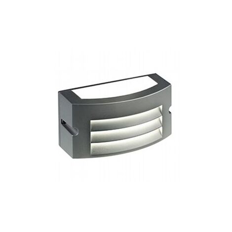 Lámpara de pared de aluminio fundido con difusor opalino - Luz cálida - 10W - 840 lúmenes - IP54 grafito