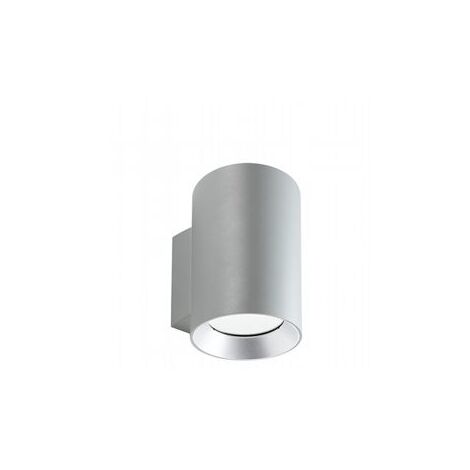 Lámpara de pared de aluminio fundido con difusores de vidrio transparente - 20W - 2620 lúmenes - Luz cálida aluminio