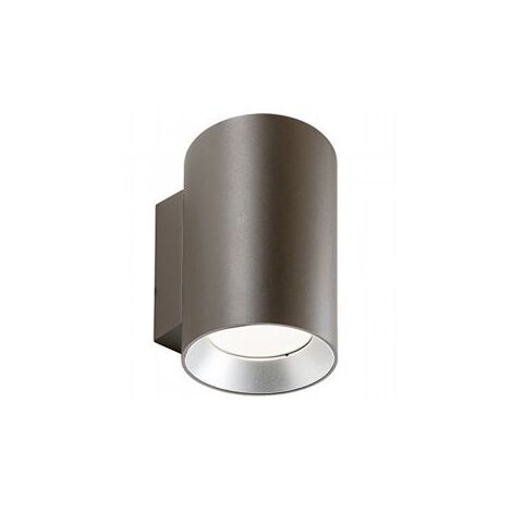 Lámpara de pared de aluminio fundido con difusores de vidrio transparente - 40W - 4242 lúmenes - Clase E - Luz cálida - IP65 - 2 lámparas de corten
