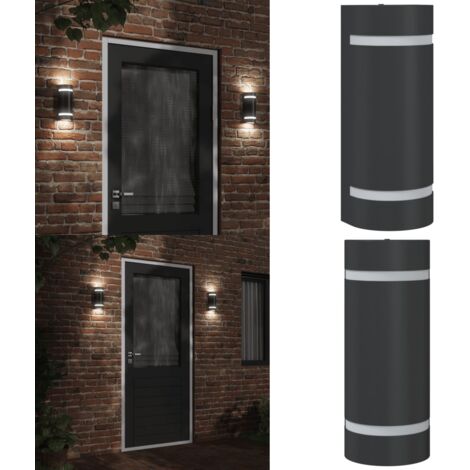 Lámpara de pared de exterior aluminio fundido negro - Lámpara de jardín - Iluminación exterior
