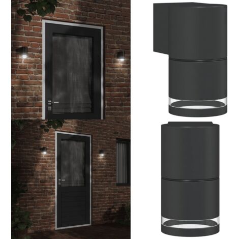 Lámpara de pared de exterior aluminio fundido negro - Lámpara de pared - Iluminación exterior