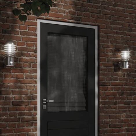 Lámpara de pared de exterior con sensor acero inoxidable vidaXL