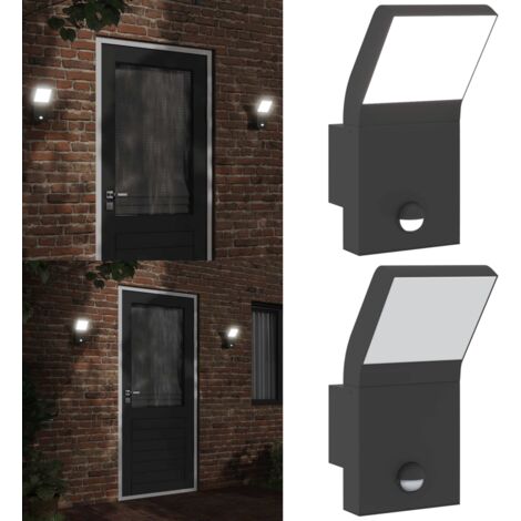 Lámpara de pared de exterior LED aluminio fundido negro - Lámpara de pared - Luz led