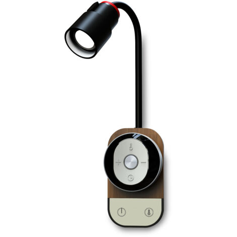 Lámpara de pared de noche negra, lámpara de lectura, lámpara de pared de noche para lectura, lámpara de lectura de cisne flexible moderna LED, luz de lectura de pared para dormitorio con interruptor (